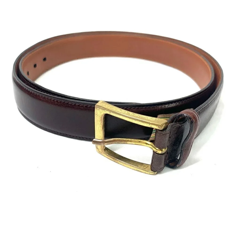 Trafalgar Classic Men's Cortina Leather Dress Belt - Brown, Size 38